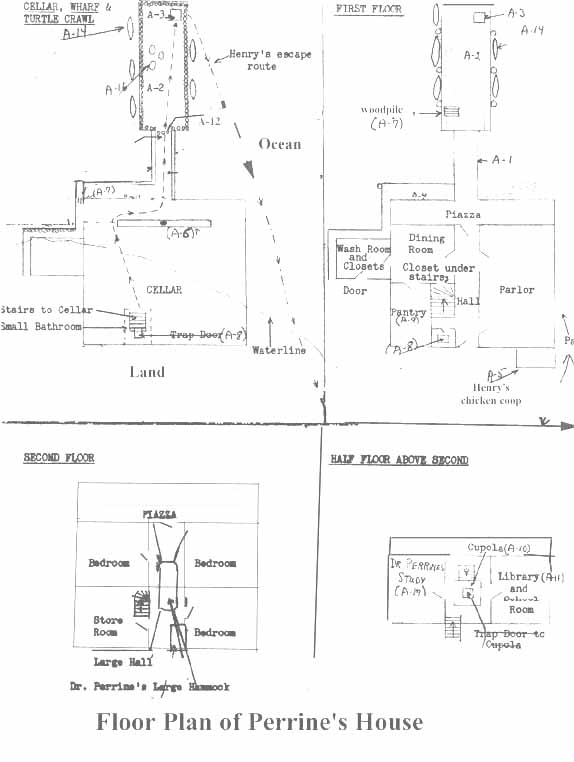 FIRST is a floor plan of the Perrine house, bathing room and ...